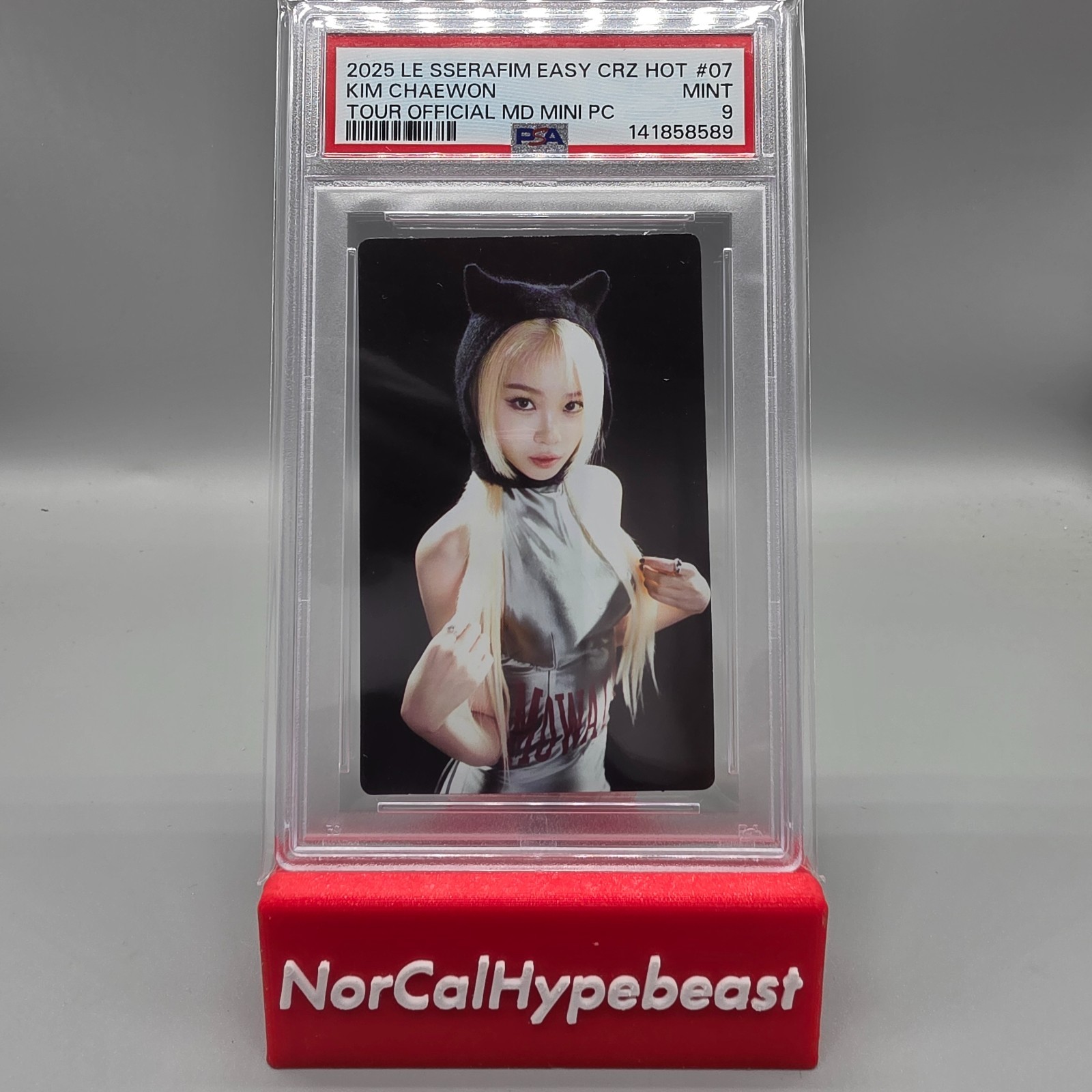 2025 Le Sserafim Easy Crazy Hot KIM CHAEWON 7 Tour Official PhotoCard PSA 9 MINT 2025 Le Sserafim Easy Crazy Hot KIM CHAEWON 7 Tour Official PhotoCard PSA 9 MINT