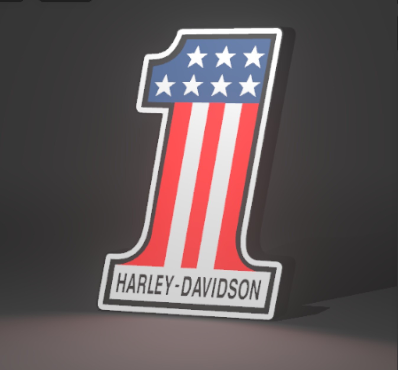 HARLEY DAVIDSON NUMBER ONE LED SIGN LIGHT BOX LARGE 13.25\ HARLEY DAVIDSON NUMBER ONE LED SIGN LIGHT BOX LARGE 13.25\