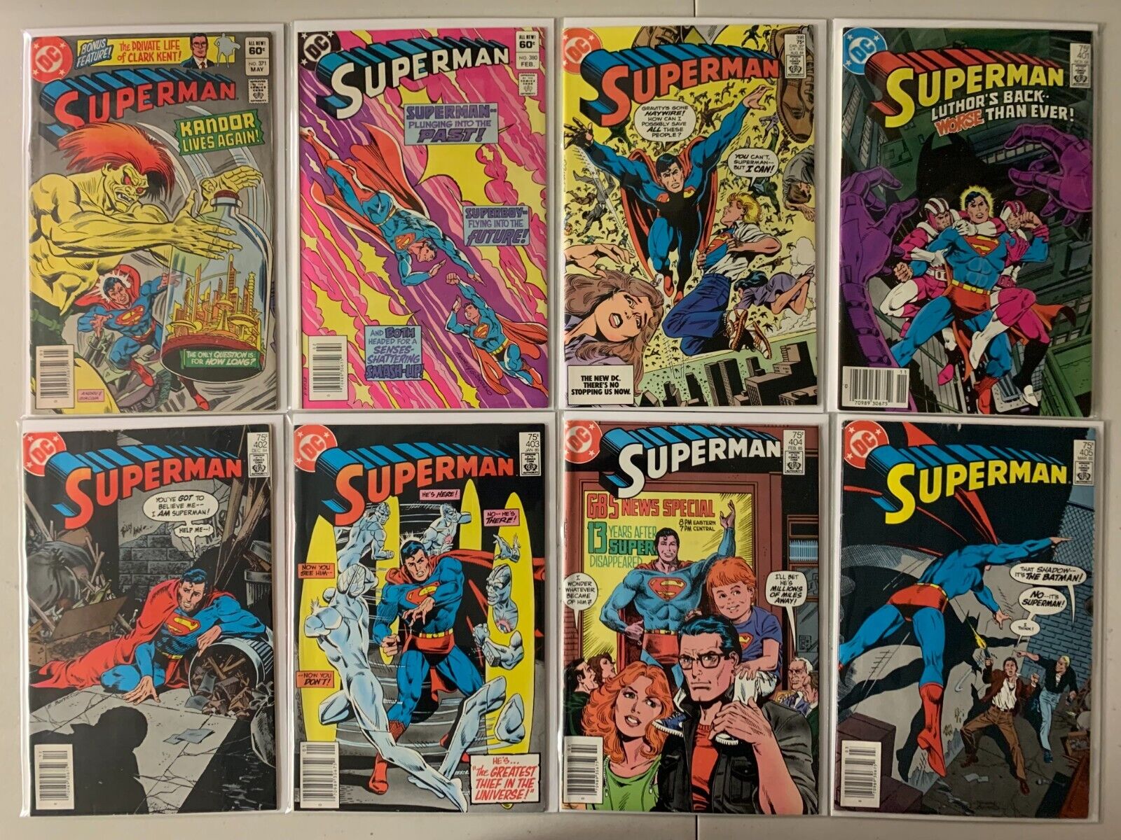 Superman/Adventures of Superman lot #371-440 + 3 ann + 3 spec 46 diff (1982-88)