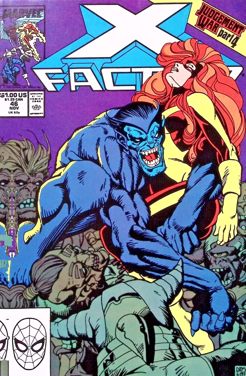 1989 X-FACTOR #46 NOV  JUDGEMENT WAR PART 4  MARVEL COMICS EXC Z3940 comic