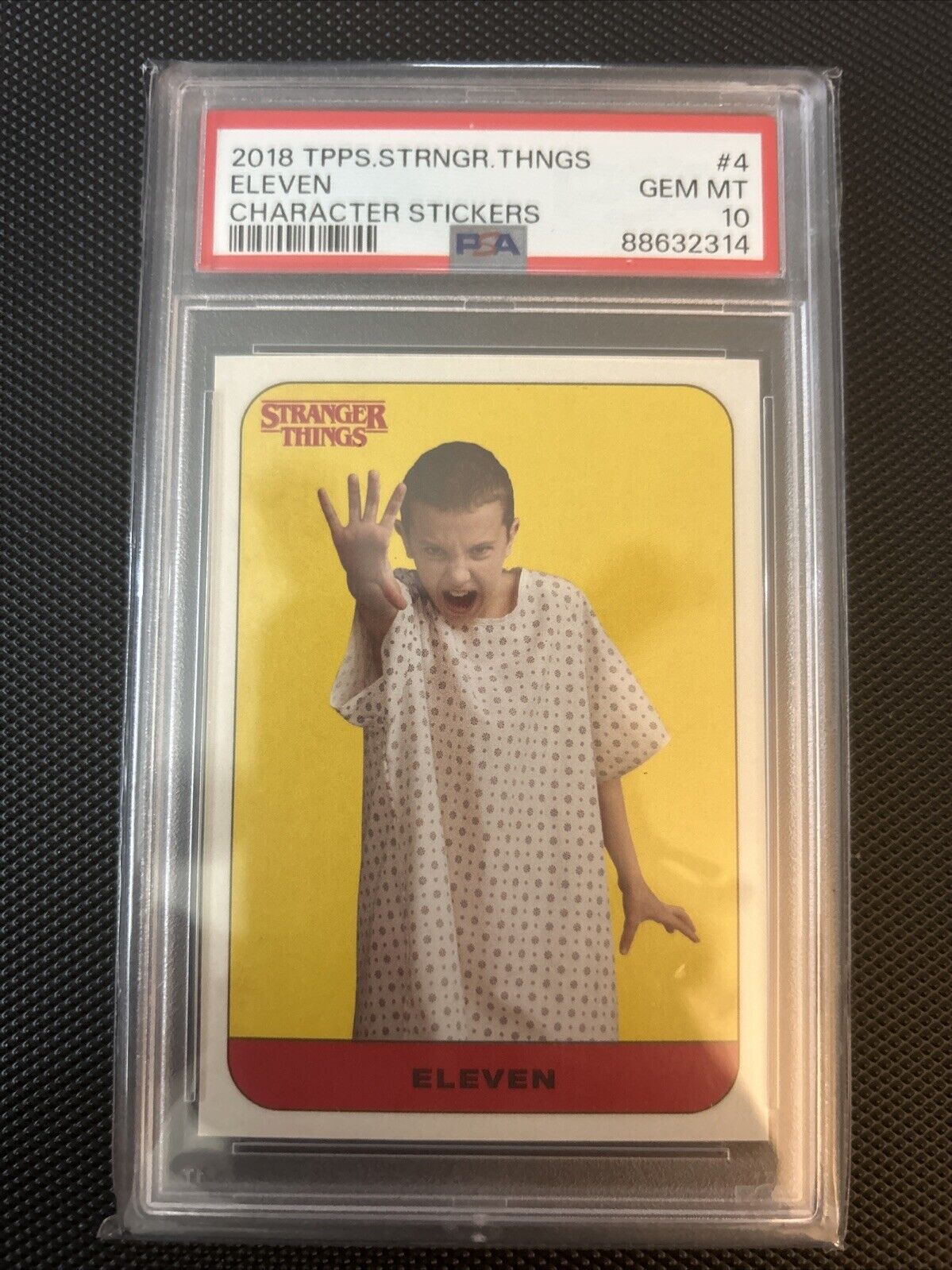 2018 Topps Stranger Things Character Stickers ELEVEN Rookie RC #4 PSA 10 Low POP