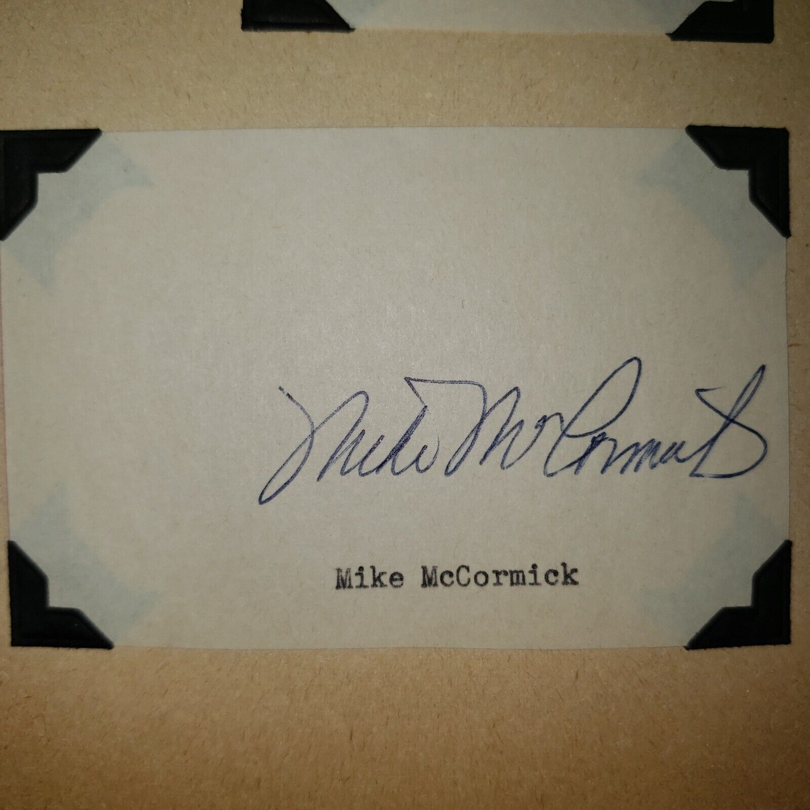 Vintage Mike McCormick Autograph