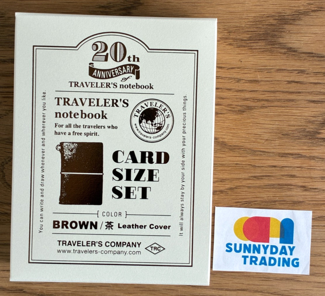 TRAVELERS Notebook Limited Card Size 20th Anniversary Set Brown