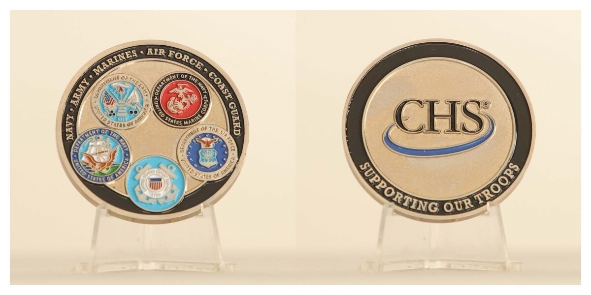 CHS Supporting Our Troops All US Military Branches Challenge Coin  4#I