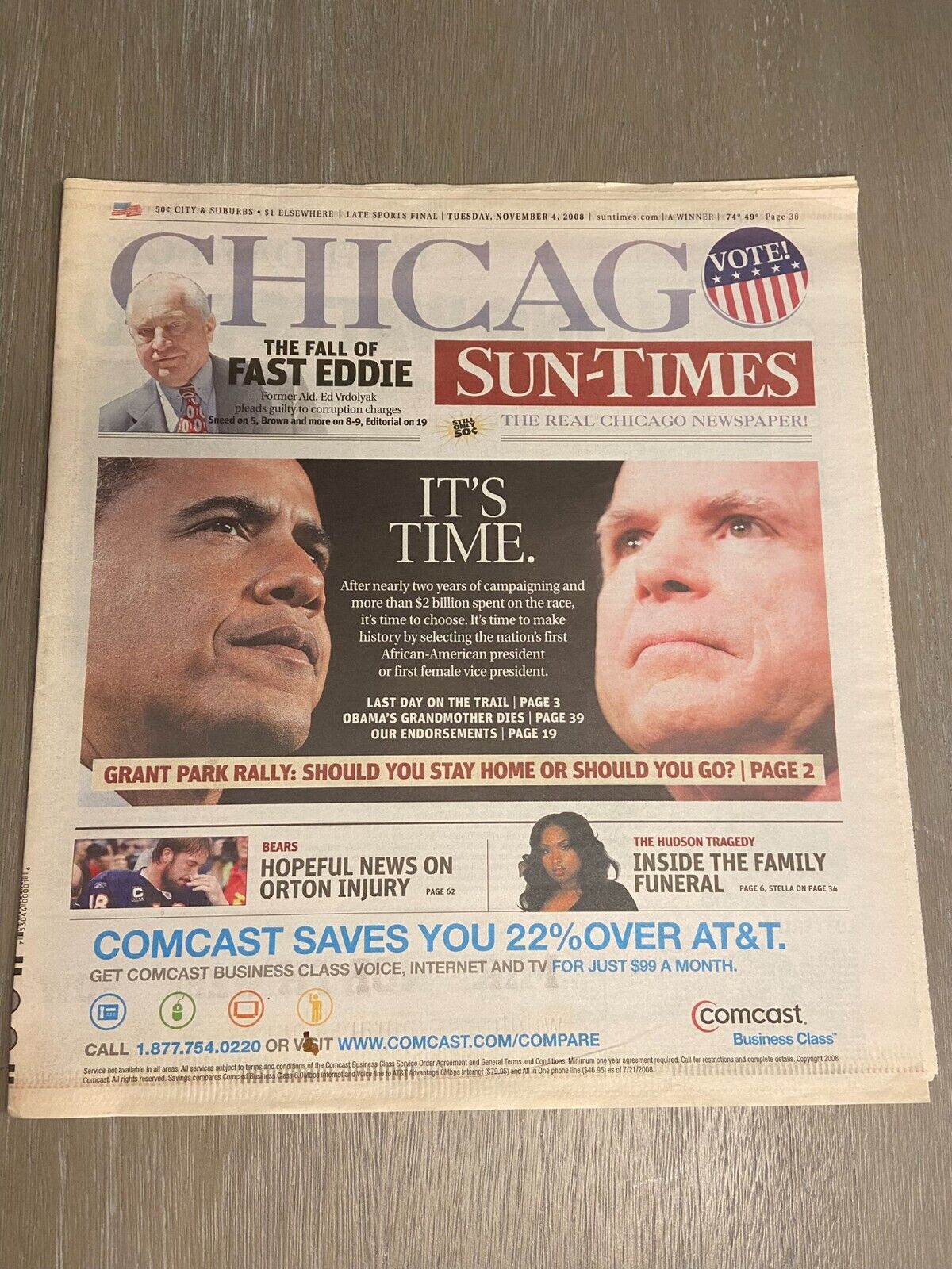 Chicago Sun-Times 11/4/2008 - \