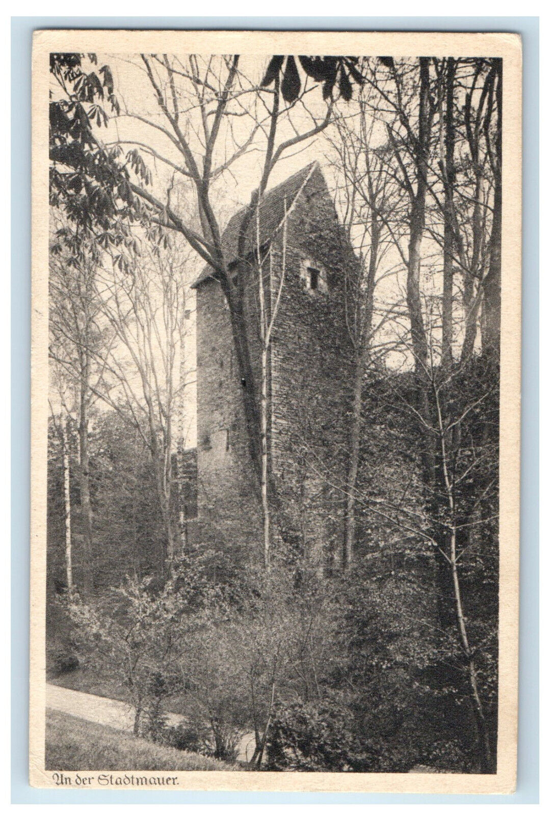 1911 An Der Stadtmauer Schorndorf, Germany Antique Posted Postcard