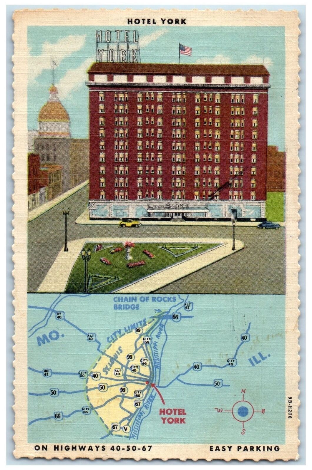 c1910s Felix Street Looking East From Third Street St. Louis Missouri Postcard