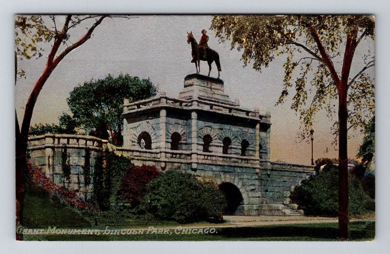 Chicago, IL-Illinois, Grant Monument Lincoln Park Antique, Vintage Postcard