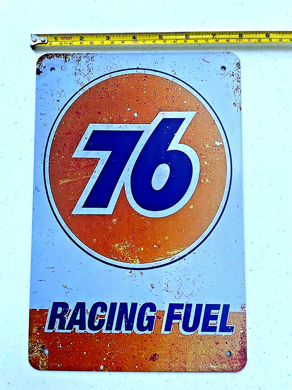 Union 76 Racing Fuel Oil Tin Sign Gasoline Lube Logo Pump Man Cave Petroleum Art