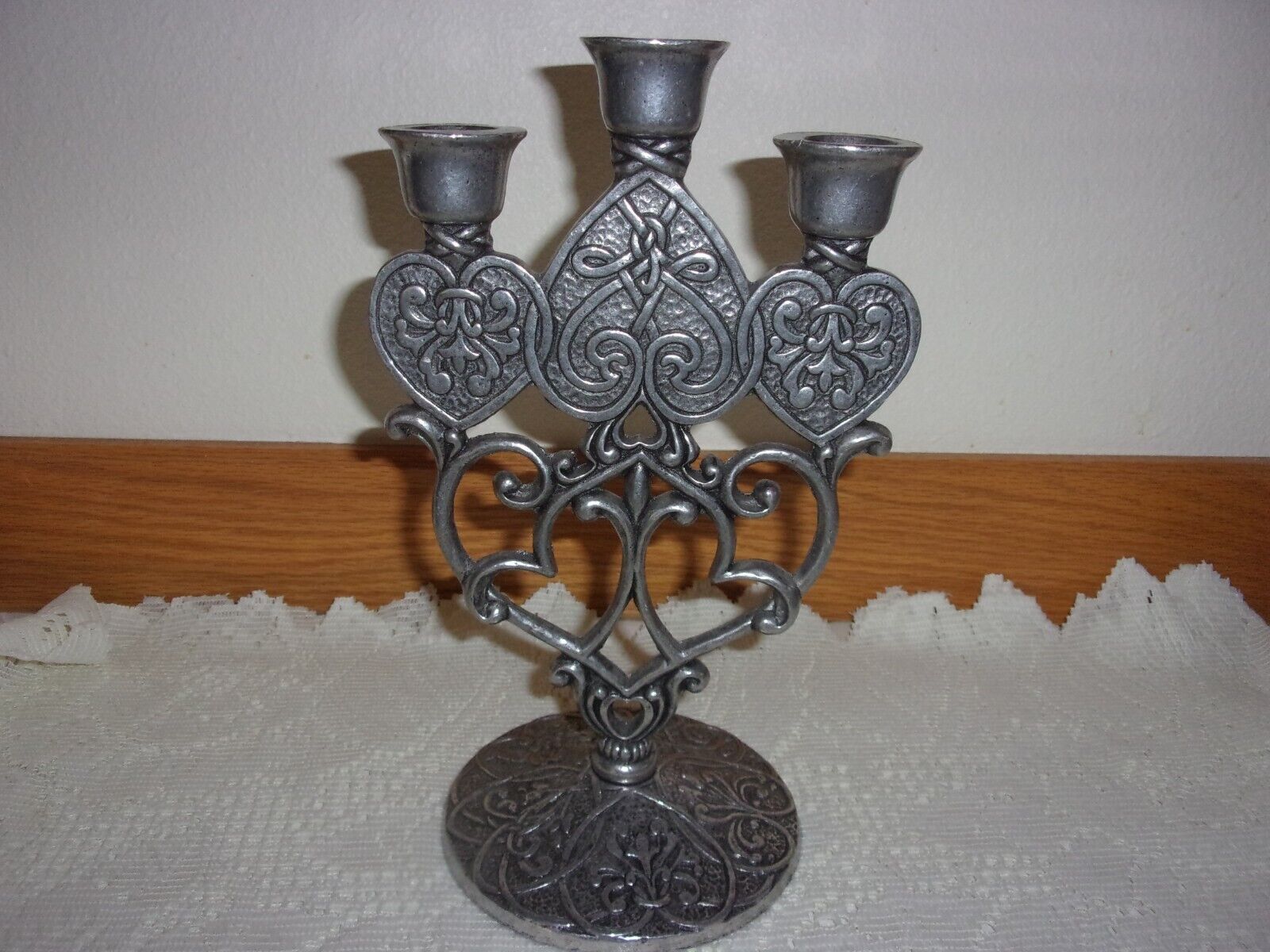 NEW Forevermore 1996 Kimberly McSparran Carson Pewter 3 Candle Holder Candelabra