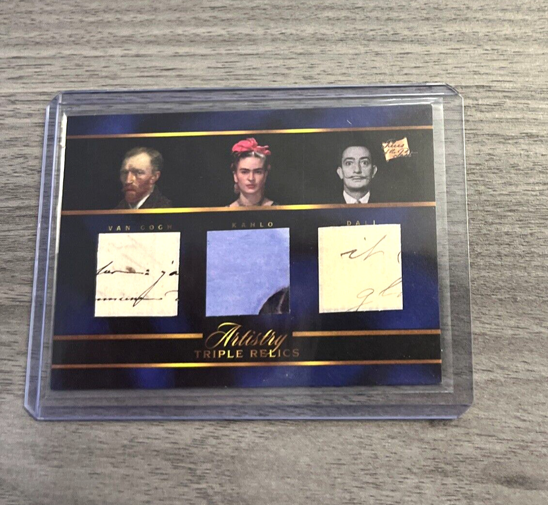 2023 Pieces of the Past VAN GOGH-KAHLO-DALI Triple AUTHENTIC HANDWRITING RELIC