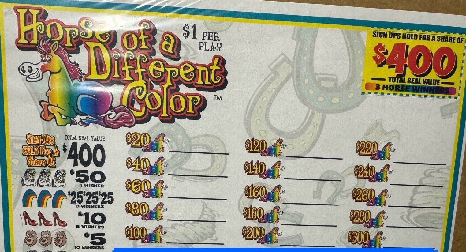 NEW pull tickets Horse Of A different Color - Seal Card Tabs