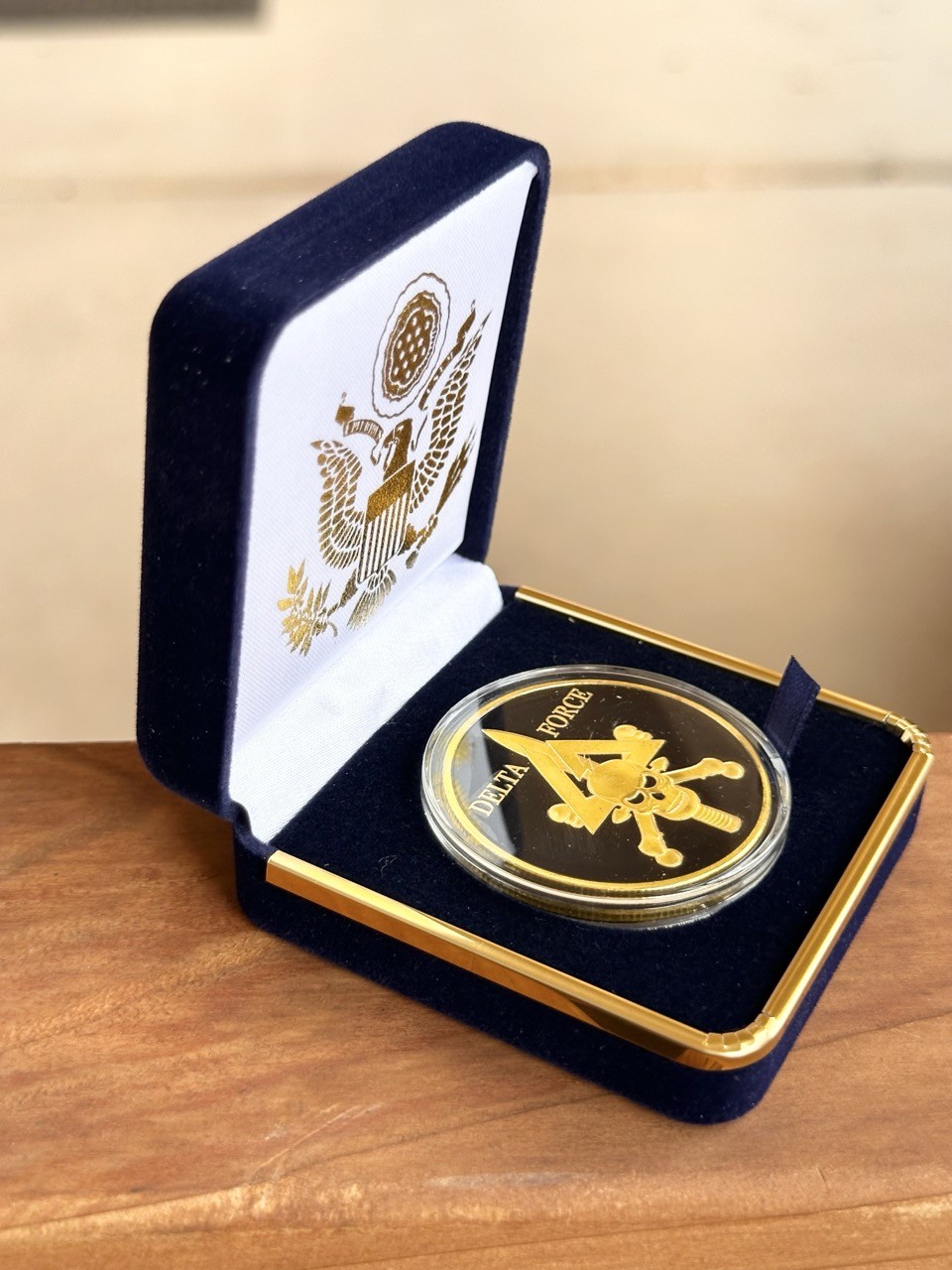 U.S. Army Delta Force Challenge Coin in Blue Velvet Case ·IN STOCK· ·GREAT GIFT· U.S. Army Delta Force Challenge Coin in Blue Velvet Case ·IN STOCK· ·GREAT GIFT·