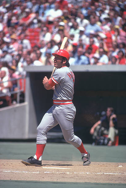 Johnny Bench catcher for the Cincinnati Reds swings at a pitch ci- 1974 Photo Johnny Bench catcher for the Cincinnati Reds swings at a pitch ci- 1974 Photo