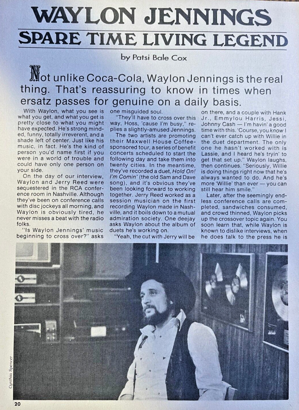 1984 Country Musician Waylon Jennings