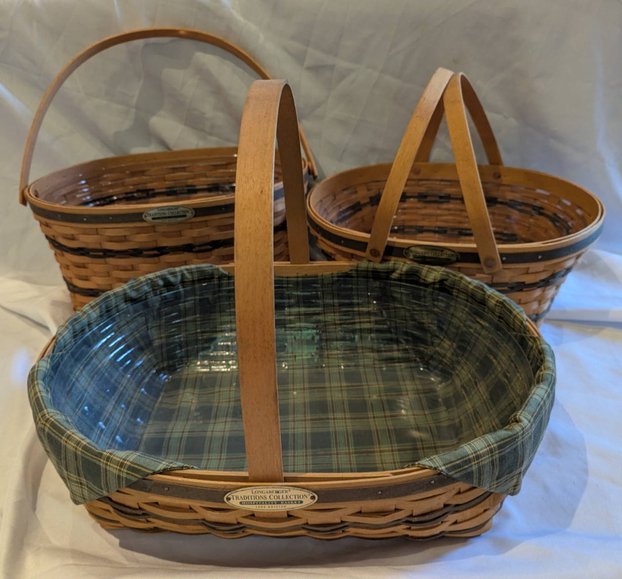 3 Longaberger Traditions Collection Large Baskets Family Community Hospitality 3 Longaberger Traditions Collection Large Baskets Family Community Hospitality