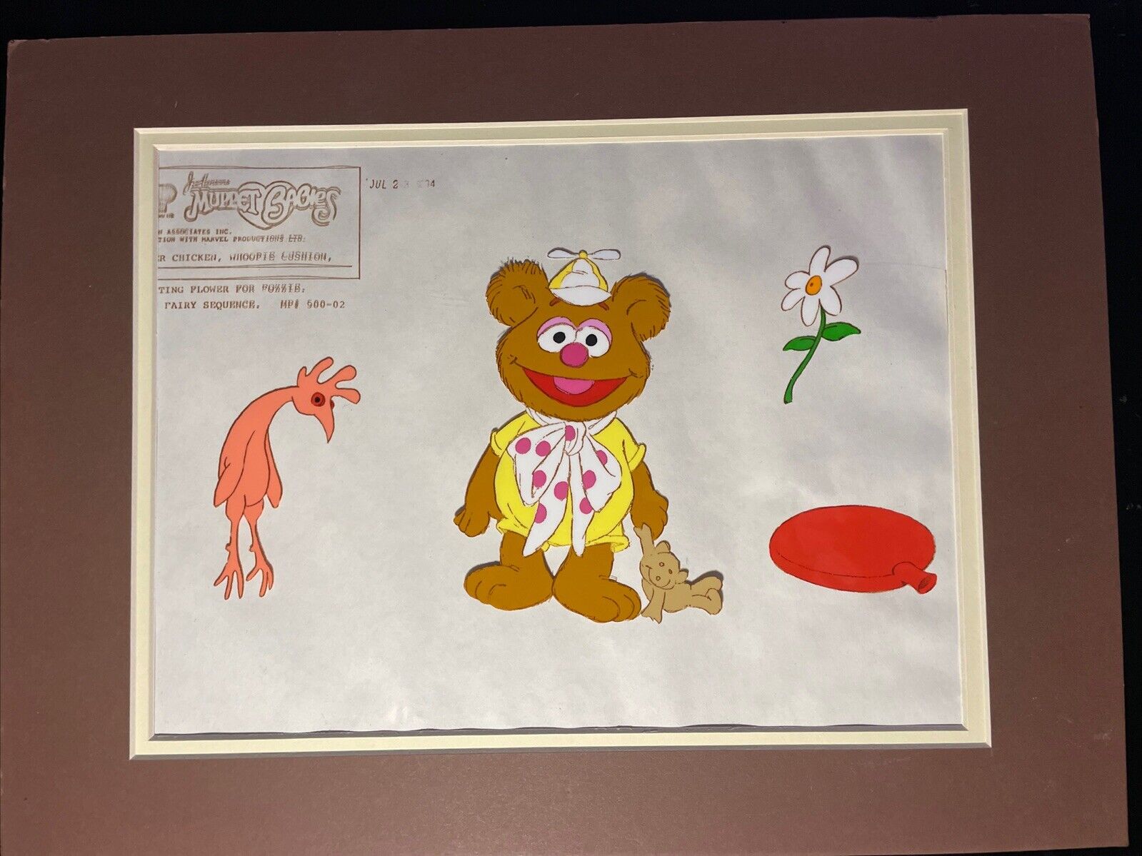 MUPPET BABIES animation cel Vintage Cartoons Background Disney Art 80's Lot I12