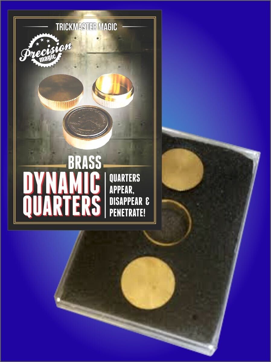 Dynamic Quarters – Brass, instant self working coin magic. New magic top quality
