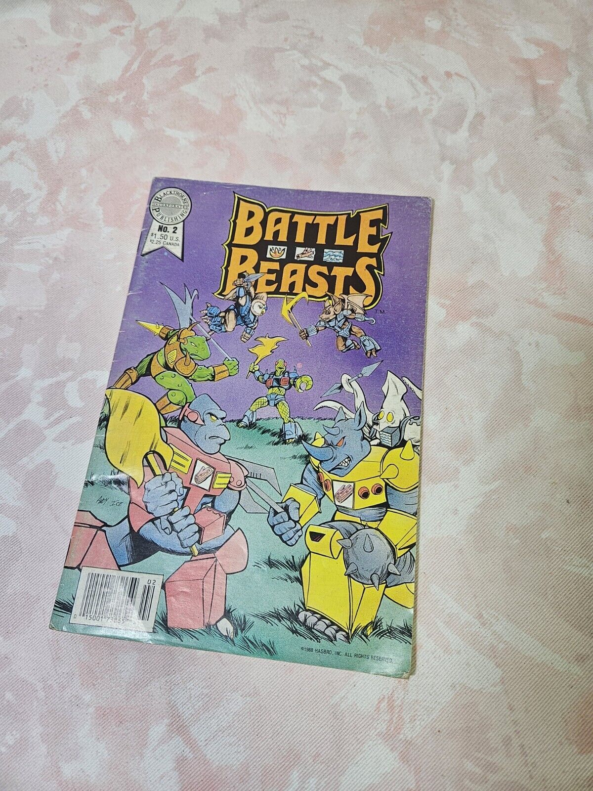Vintage Battle Beasts Hasbro 1988 Comic Book No. 2 Blackthorne Publishing Inc.