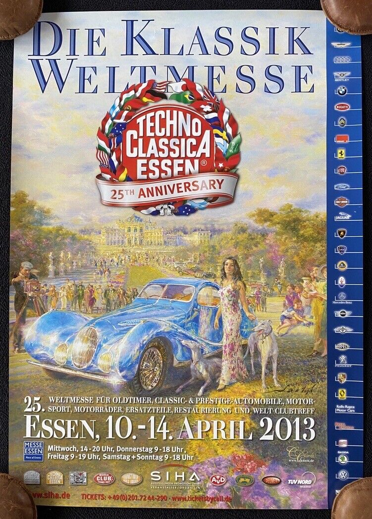 2013 Techno-Classica Essen Die Klassik Weltmesse Poster Talbot Lago de la Maria