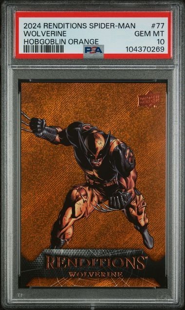 2024 Upper Deck Marvel Renditions Hobgoblin Orange Wolverine #77 PSA 10 GEM MINT 2024 Upper Deck Marvel Renditions Hobgoblin Orange Wolverine #77 PSA 10 GEM MINT