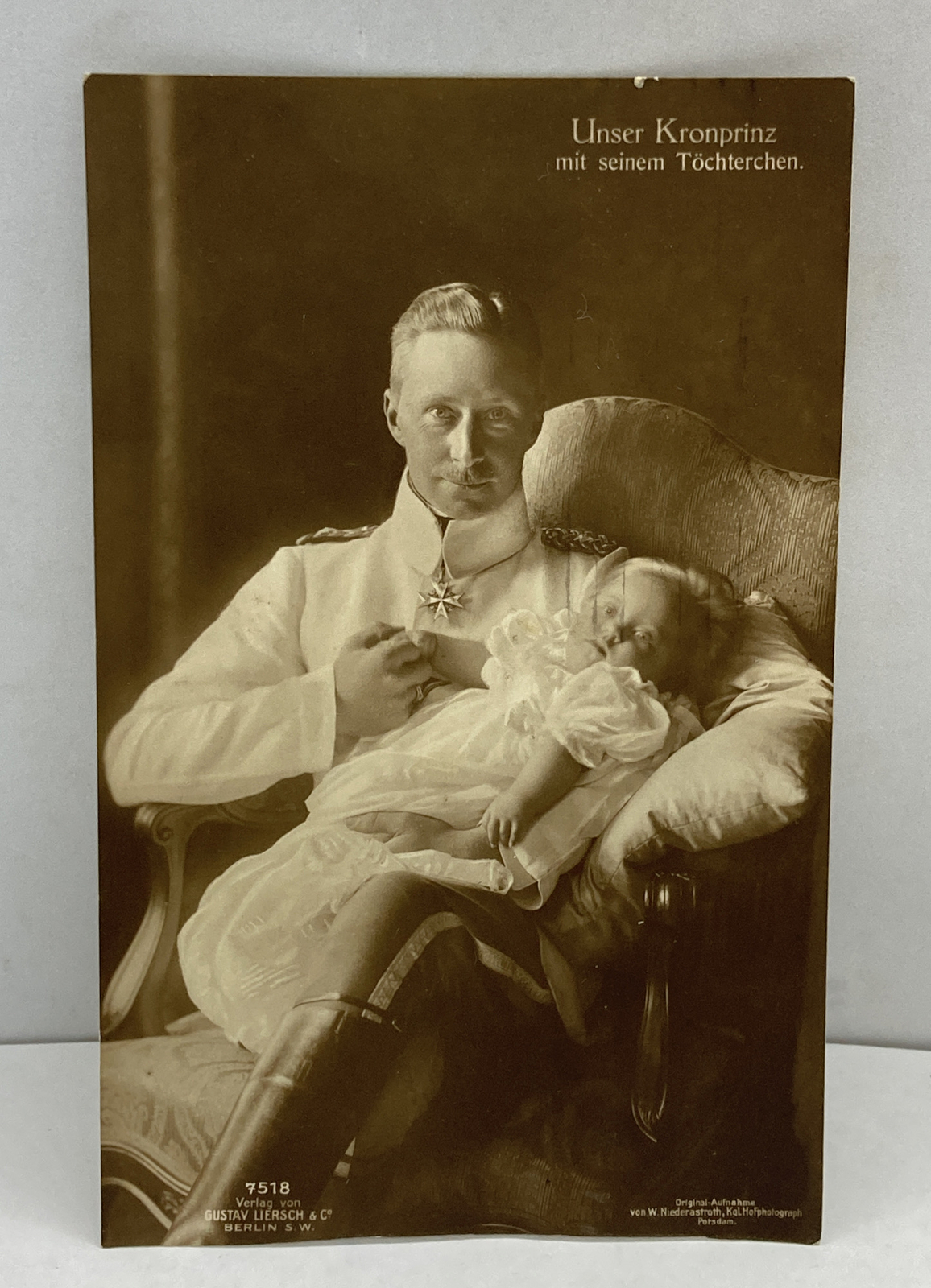 Unser Kronprinz German real photo postcard posted 1916 Unser Kronprinz German real photo postcard posted 1916