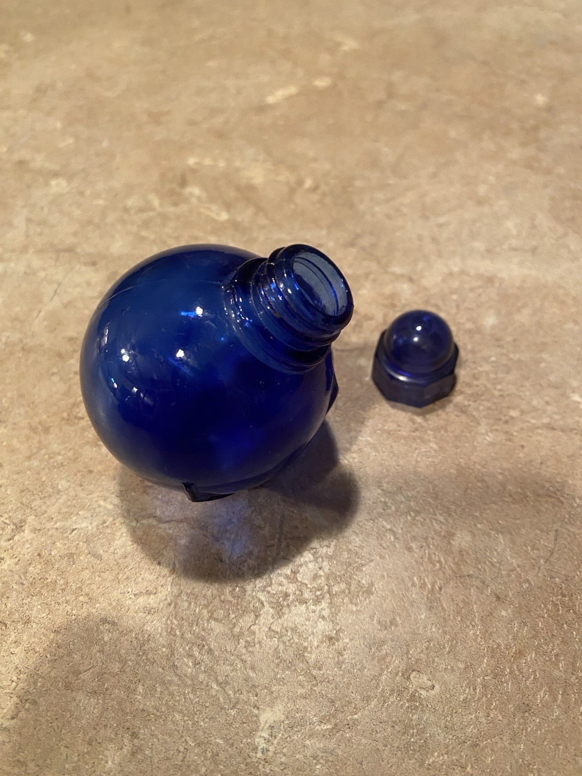 Vintage Hazel Atlas Cobalt Blue Apothecary Bottle Lid Is Not Original Vintage Hazel Atlas Cobalt Blue Apothecary Bottle Lid Is Not Original