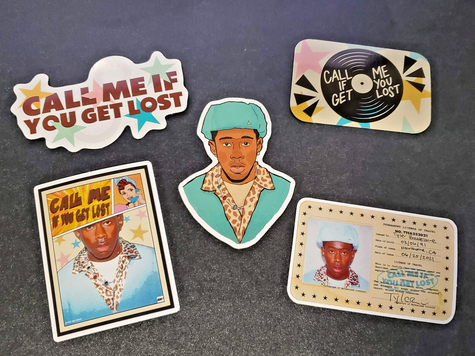Tyler the creator, Call Me If You Get Lost - 5 Waterproof Sticker set