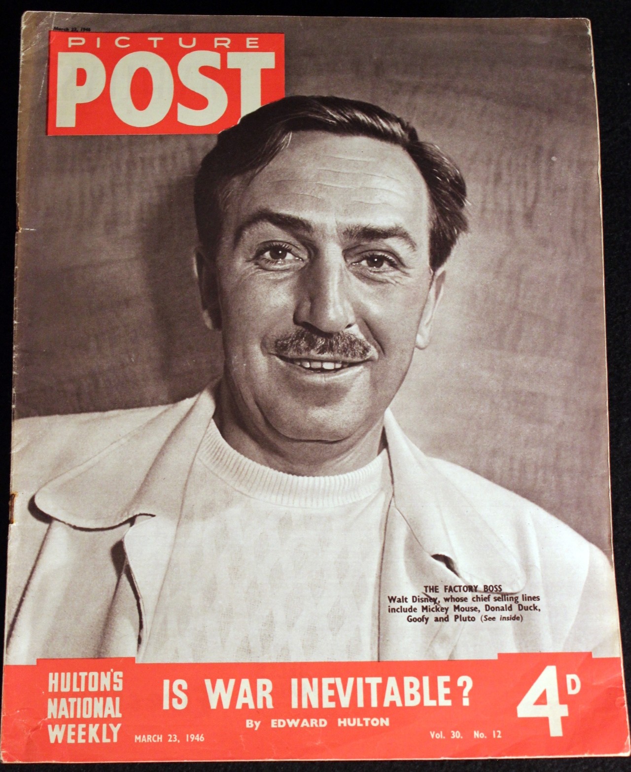 Walt Disney 1946 PICTURE POST Magazine WWII era London Make Mine Music Animation