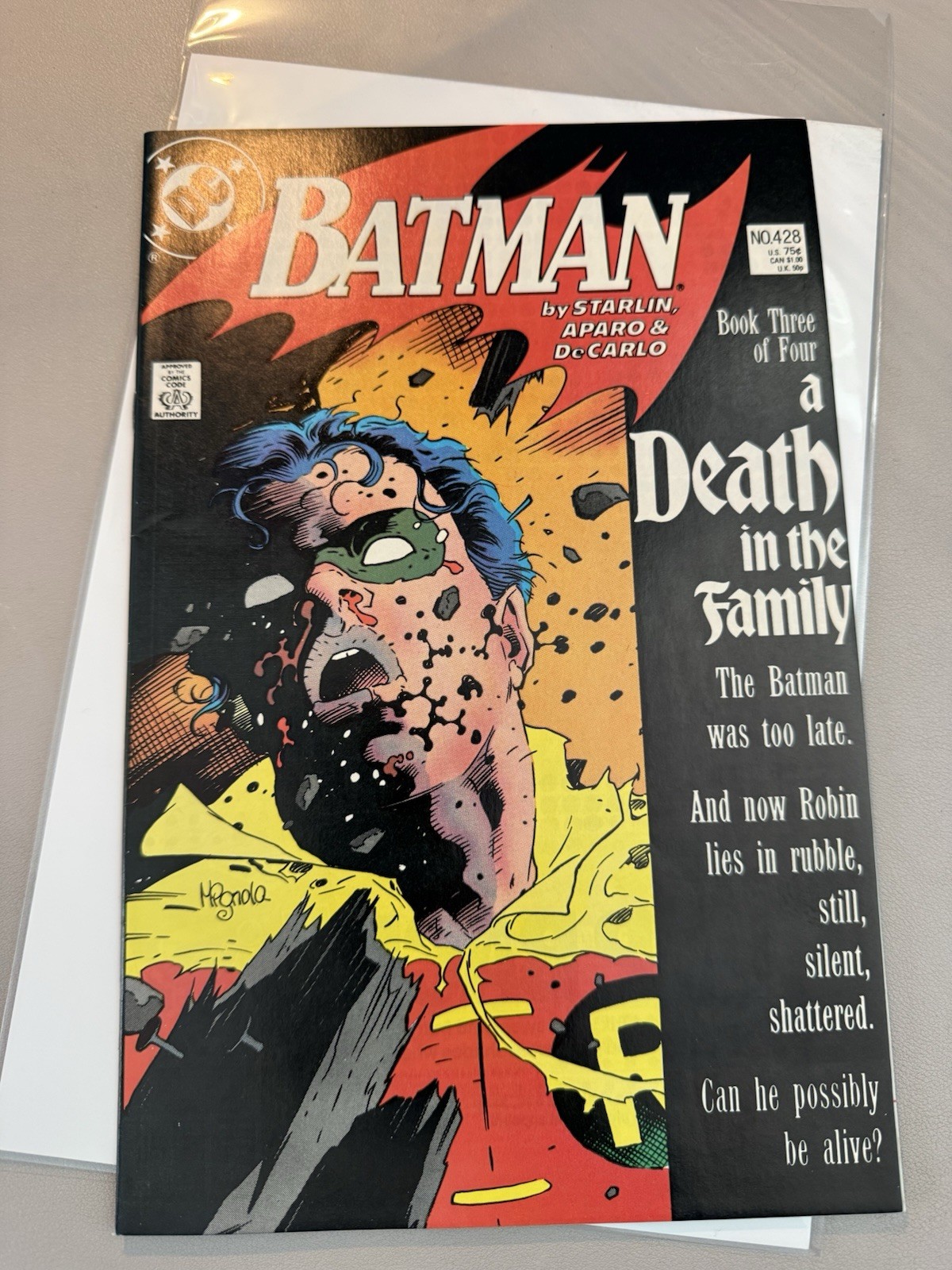 Batman 428. 1988. Death Of Jason Todd Robin. 9.0 VF/NM. Batman 428. 1988. Death Of Jason Todd Robin. 9.0 VF/NM.