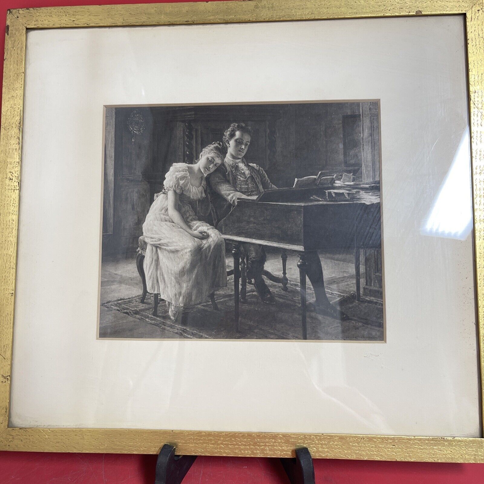 1895 Print Poetzelberger Portrait Felix Mendelssohn Sister Fanny Piano Composer