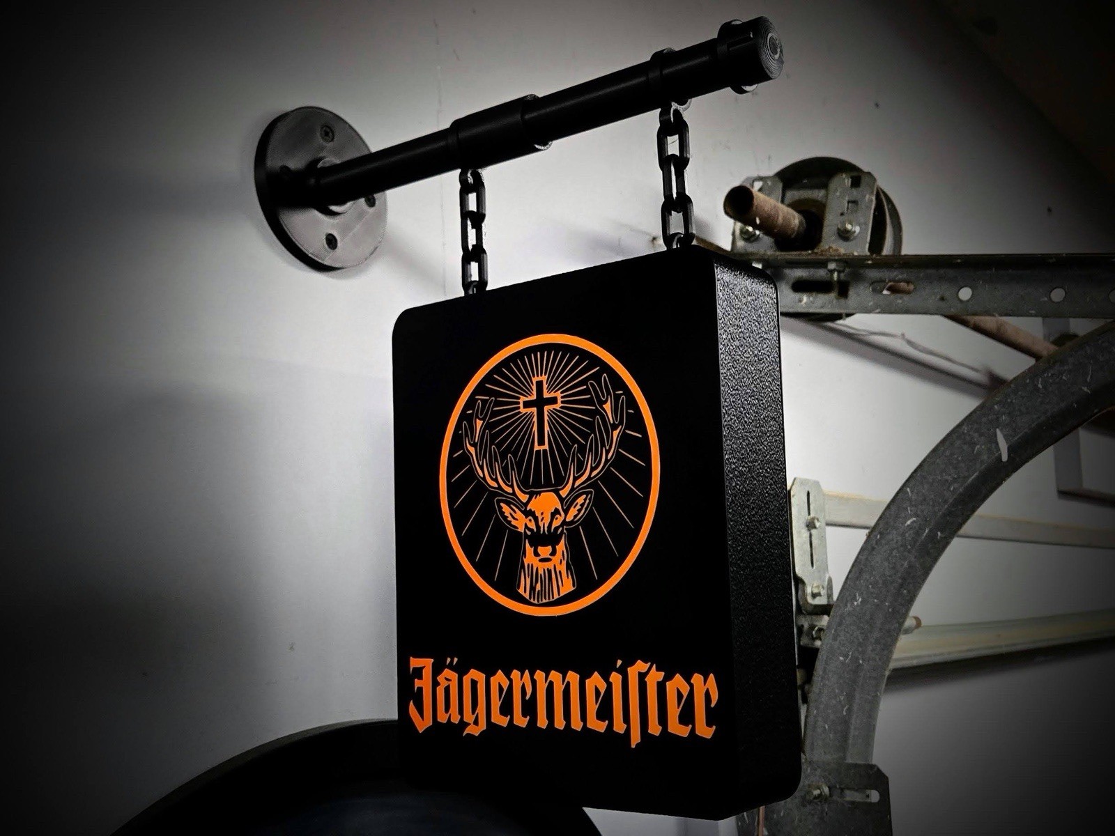 Jagermeister Hanging LED Light Box Sign USB Powered Bar Decor Double Sided