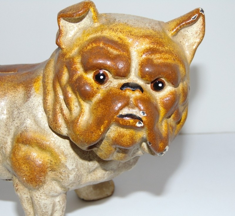 Antique Cast Iron Bulldog Dog Still Bank Hubley A.C. Williams ?