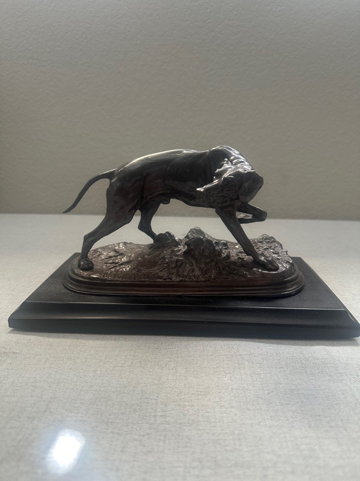 Antique Pierre Jules Mene Bronze Dog Sculpture Lot 35A