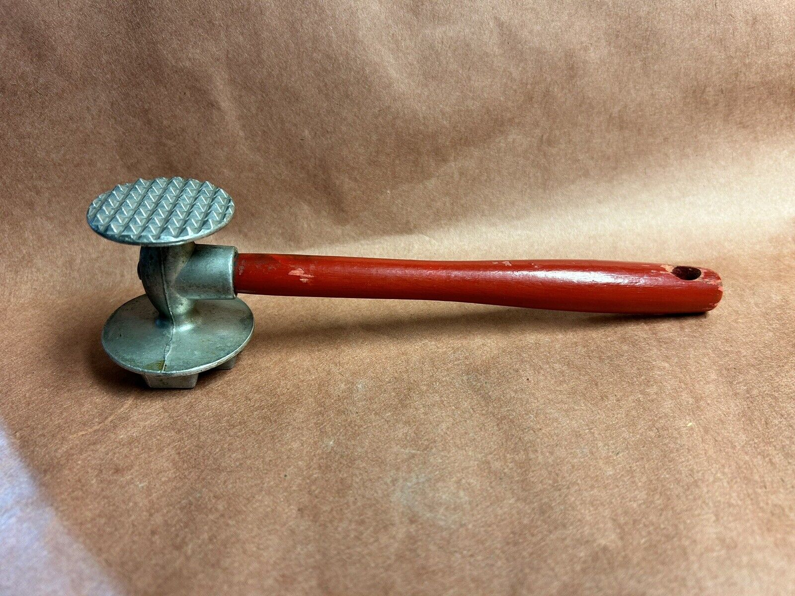 Vintage Modern Industries Meat Tenderizer Double Sided Red