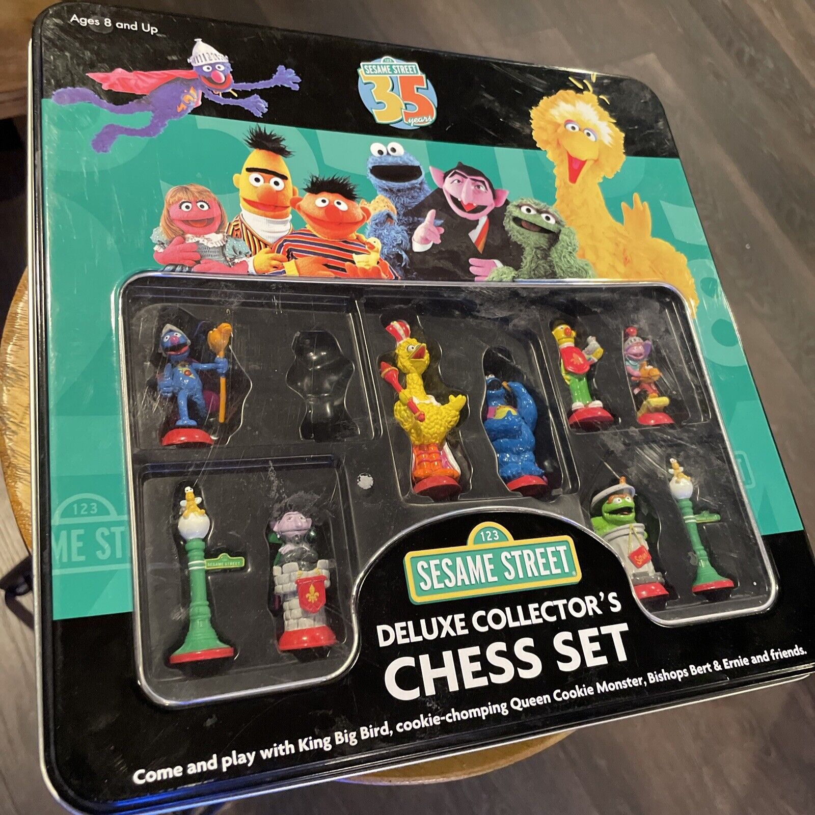 RARE Sesame Street Chess Set Deluxe Collector’s - Missing 3 Pieces