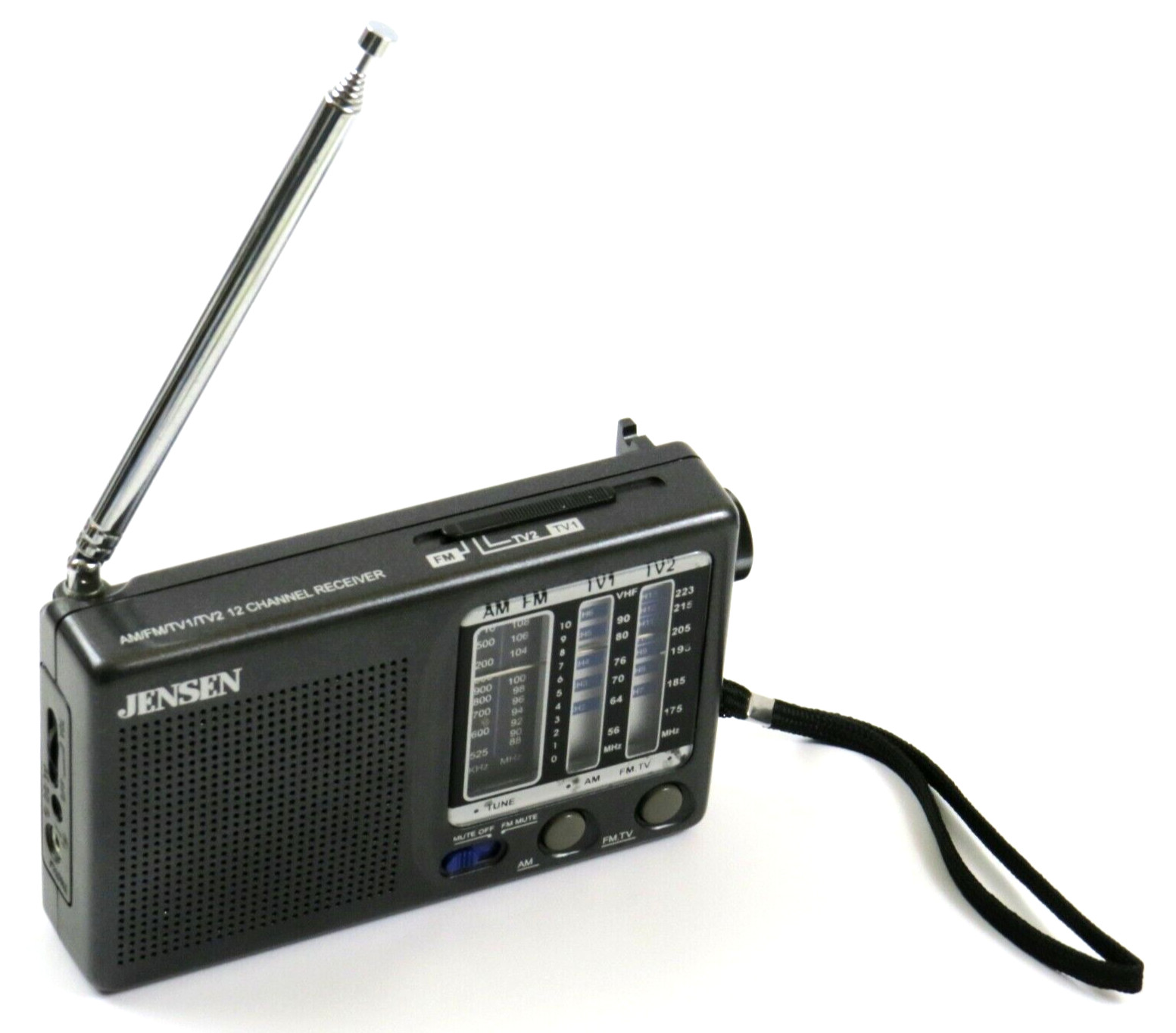 Jensen 12 Channel Receiver Portable Radio, MR-400 AM/FM/TV - Read Condition