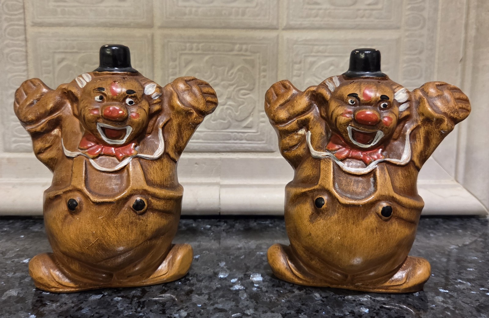 Vintage~Clown Salt & Pepper Shakers~Kookie Klown~Calif USA~No. 12 Vintage~Clown Salt & Pepper Shakers~Kookie Klown~Calif USA~No. 12