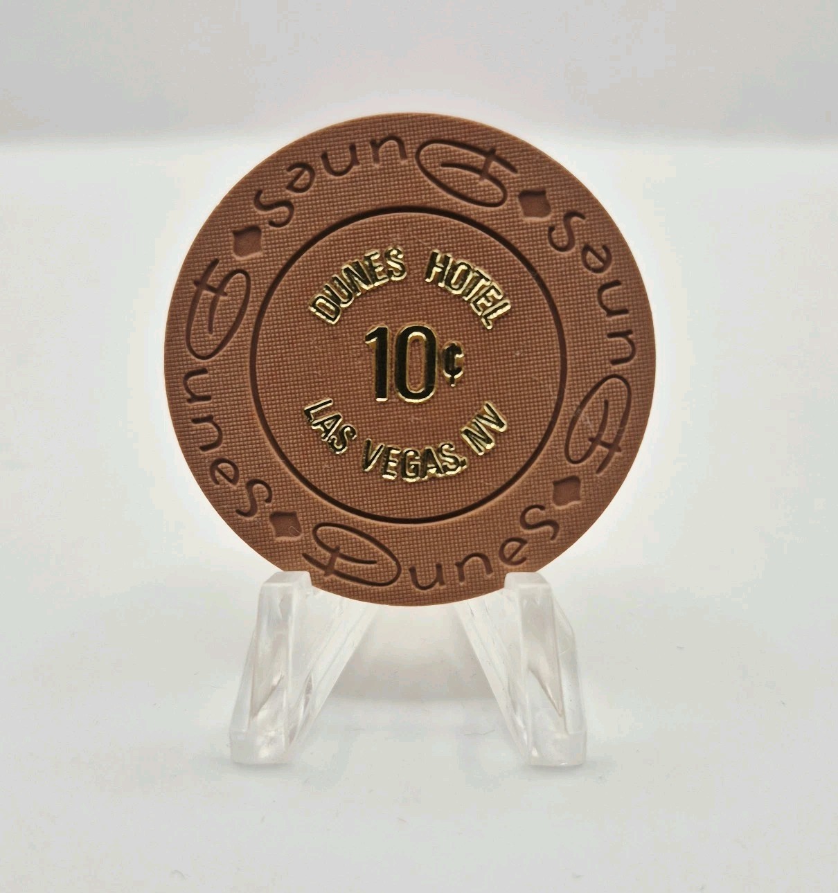 Dunes Hotel Casino Las Vegas Nevada 1988 $.10  Casino Chip N4786