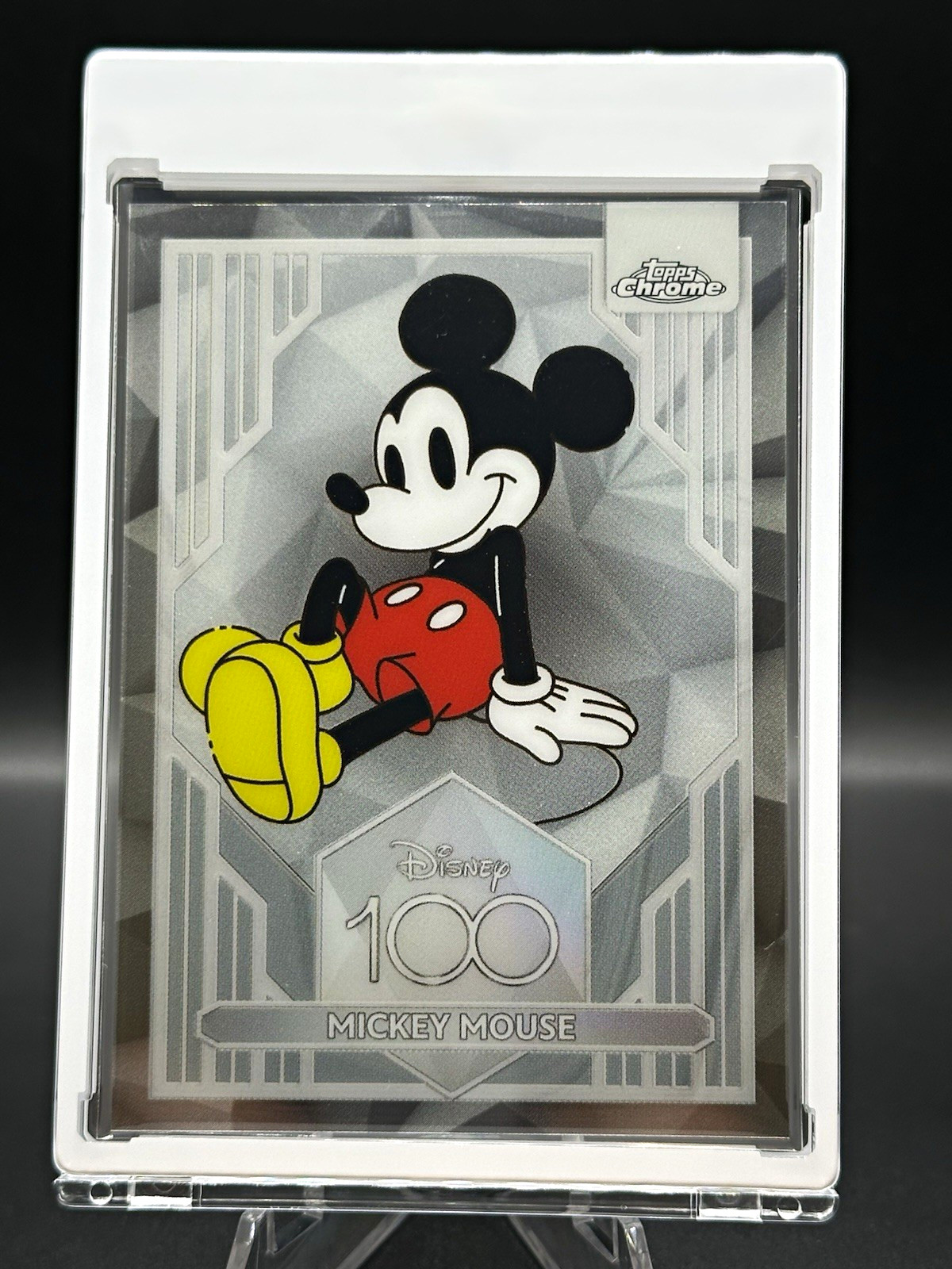 2023 Topps Chrome Disney 100 Mickey Mouse Base Set Card #1 2023 Topps Chrome Disney 100 Mickey Mouse Base Set Card #1