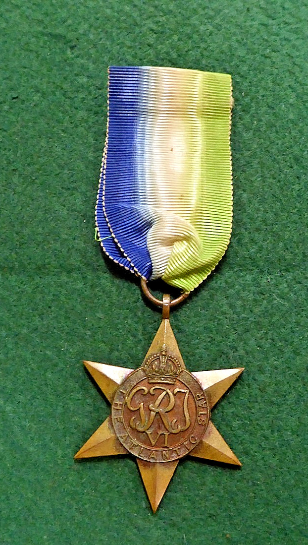 WW11 AUSTRALIAN/ BRITISH  THE ATLANTIC  STAR MEDAL ORIGINAL  UNNAMED EXAMPLE