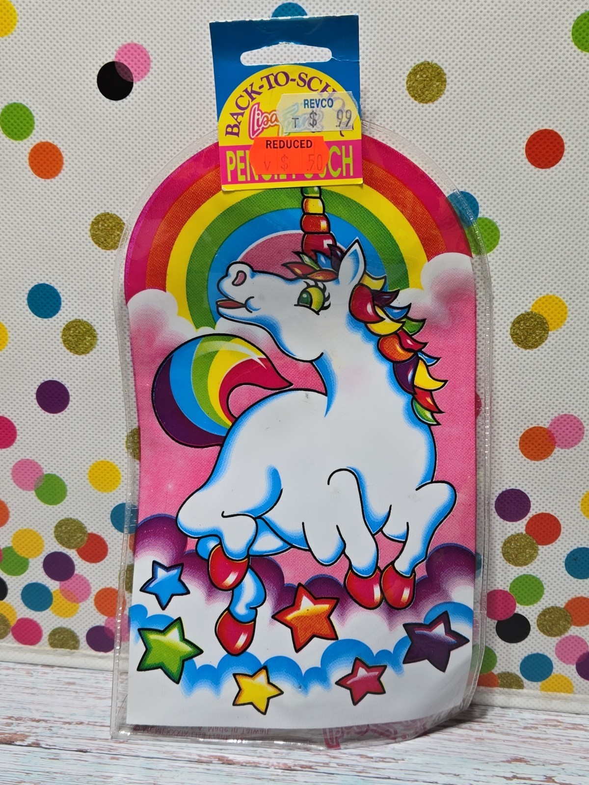 Vintage Lisa Frank Unicorn Pencil Pouch NOS NWT Vintage Lisa Frank Unicorn Pencil Pouch NOS NWT
