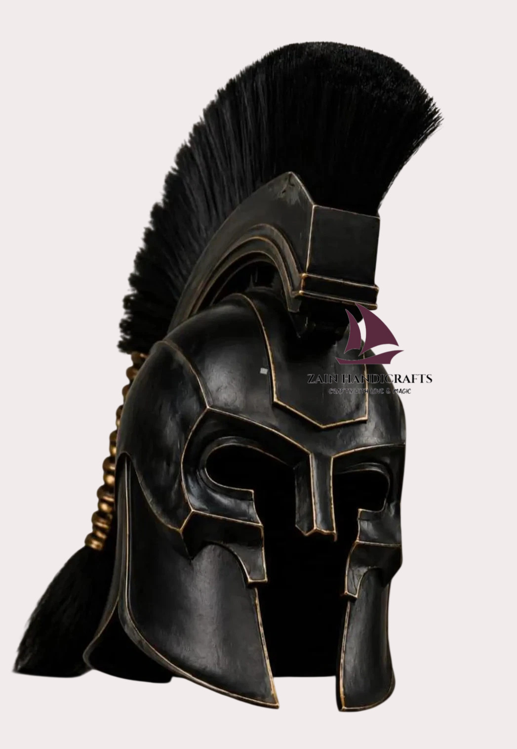 ZAIN King Agamemnon Odysseus Warrior Helmet Replica, Handmade Steel Armor