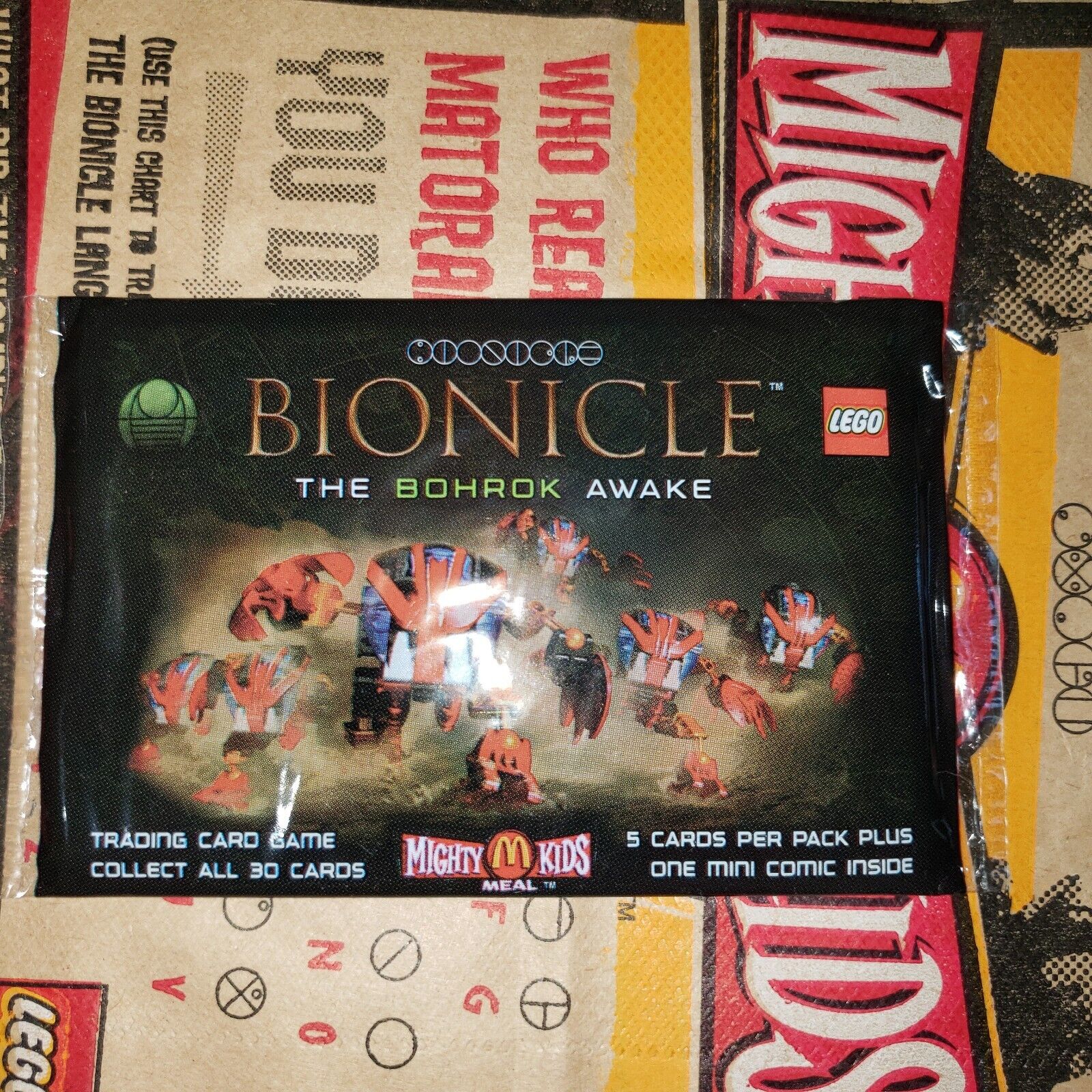 Lego Bionicle The Bohrok Awake Trading Card Game McDonalds Pack Sealed New