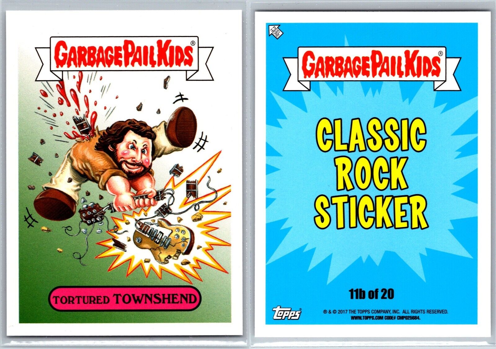 The Who Pete Townshend Won't Get Fooled Again Garbage Pail Kids GPK Spoof Card