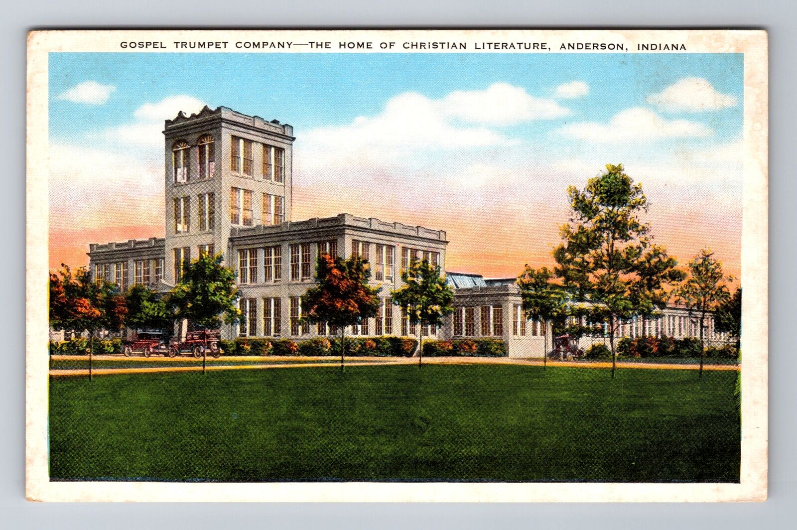 Anderson IN- Indiana, Gospel Trumpet Company, Antique, Vintage Souvenir Postcard