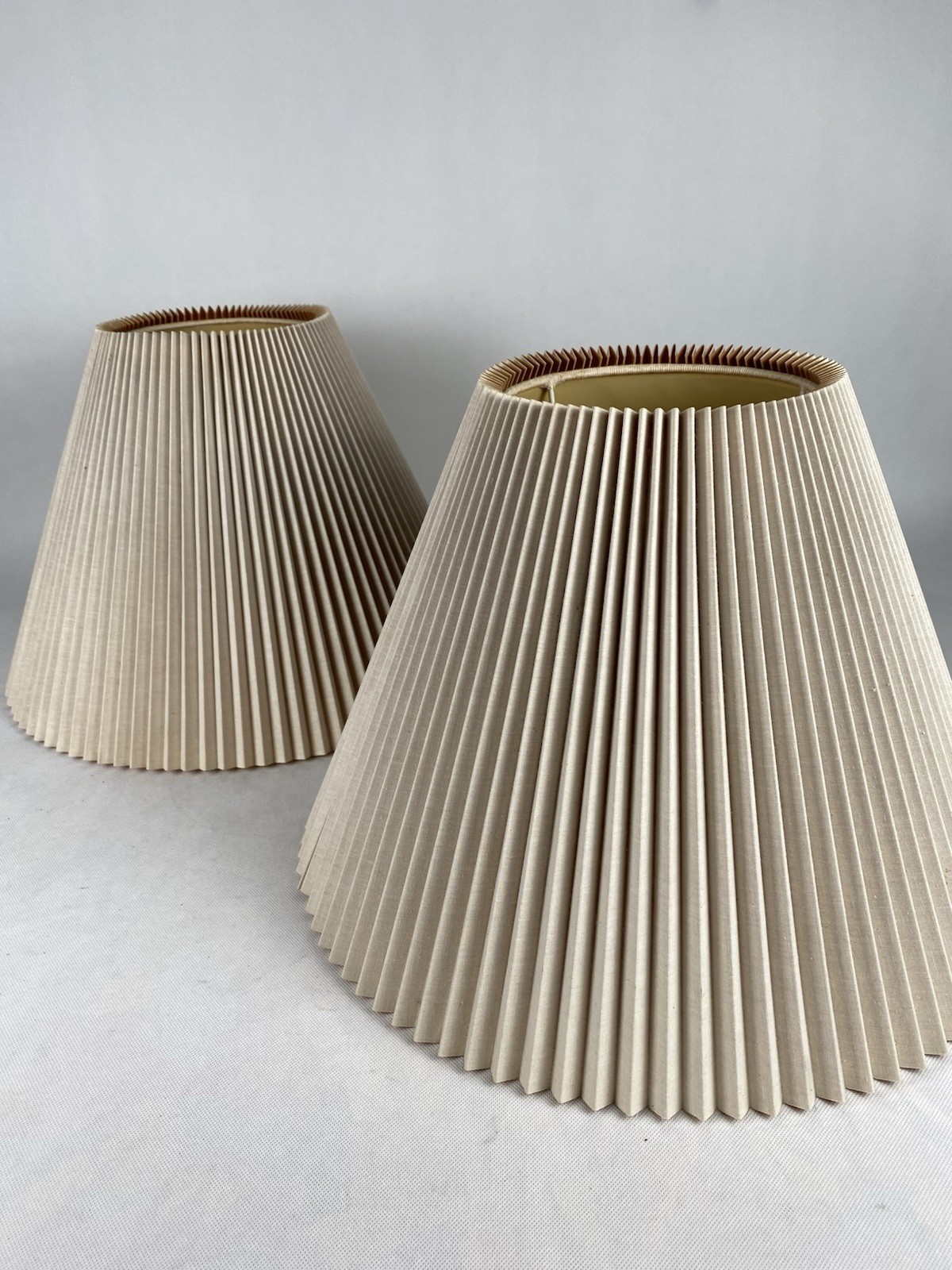 Matching Pair Vintage Pleated Lampshades Matching Pair Vintage Pleated Lampshades