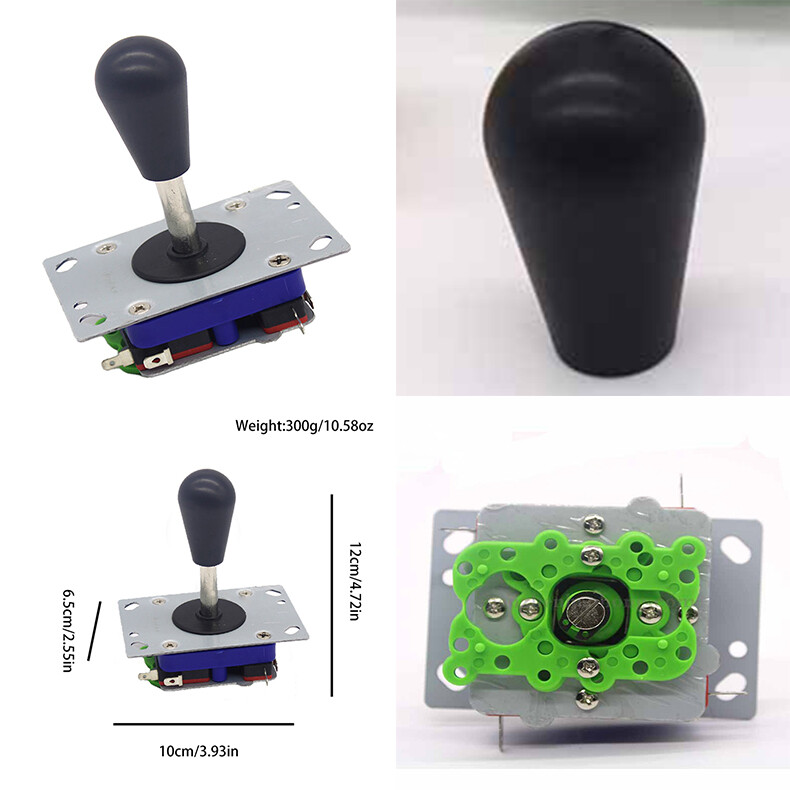 Happ American Competition Style Arcade Joystick BLACK 4/8 Way Elliptical Handle