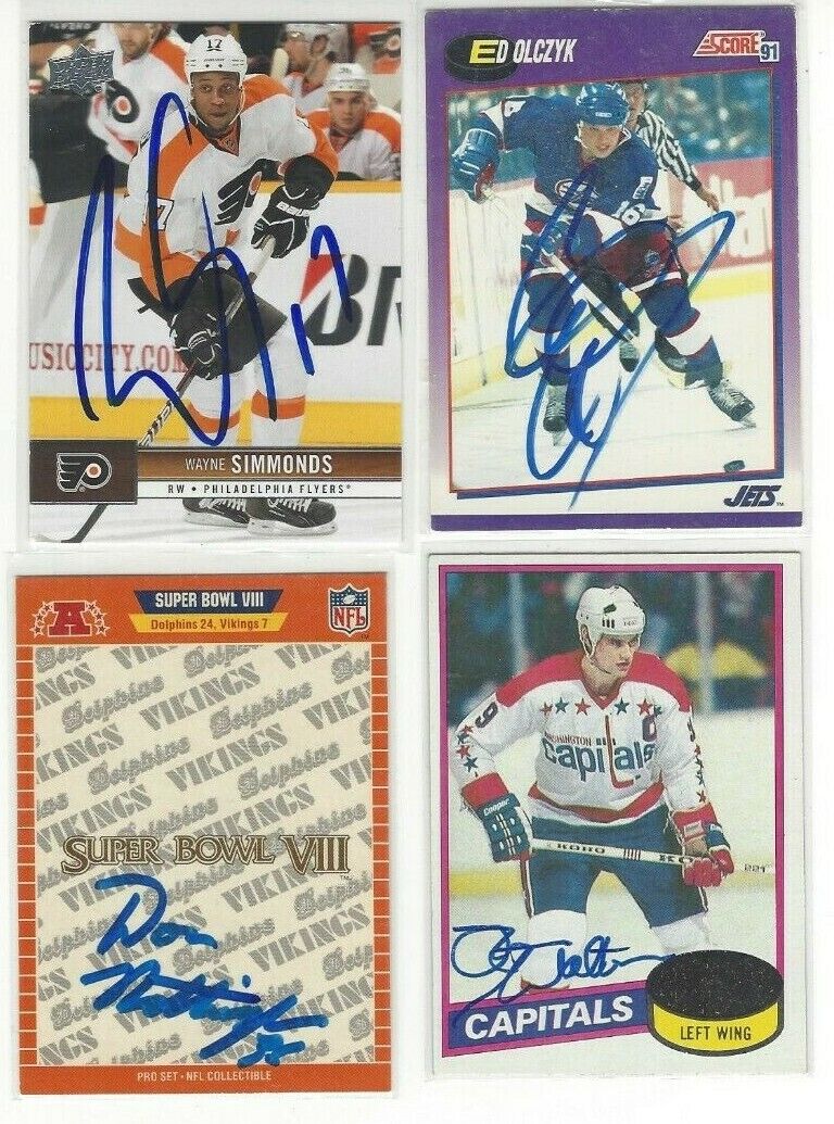 1991 Score #60 Autographed Card Ed Olczyk Winnipeg Jets
