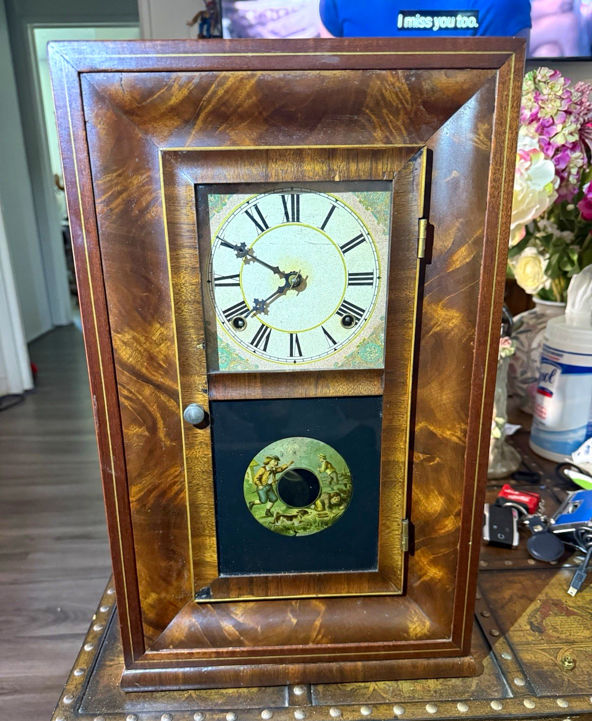 Vintage Eight day and Thirty Hour Brass Clocks includes pendulum, no wind key
